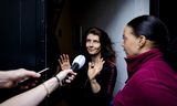 Partij voor de Dieren-leider strongEsther Ouwehand/strong gaf voor de opname van emCollege Tour/em afgelopen woensdag een korte verklaring, en beantwoordde verder geen persvragen over het conflict met het nu afgetreden partijbestuur.