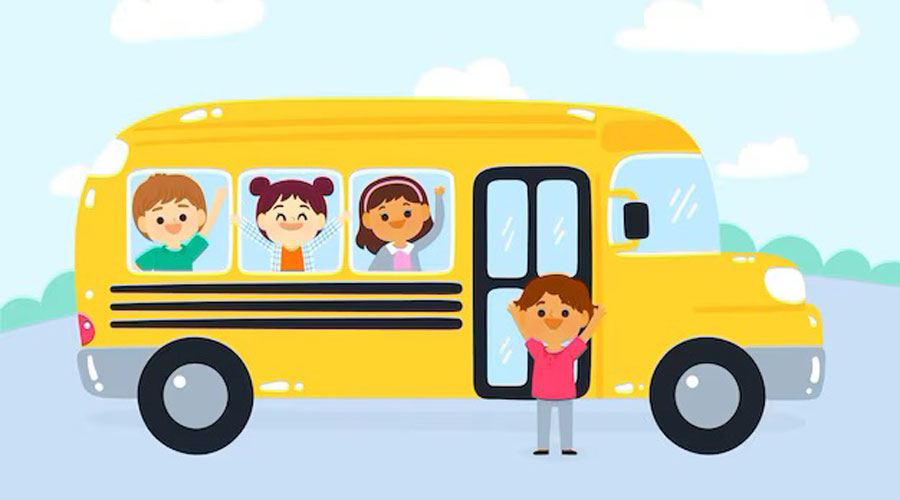 Un dibuix sobre el transport escolar