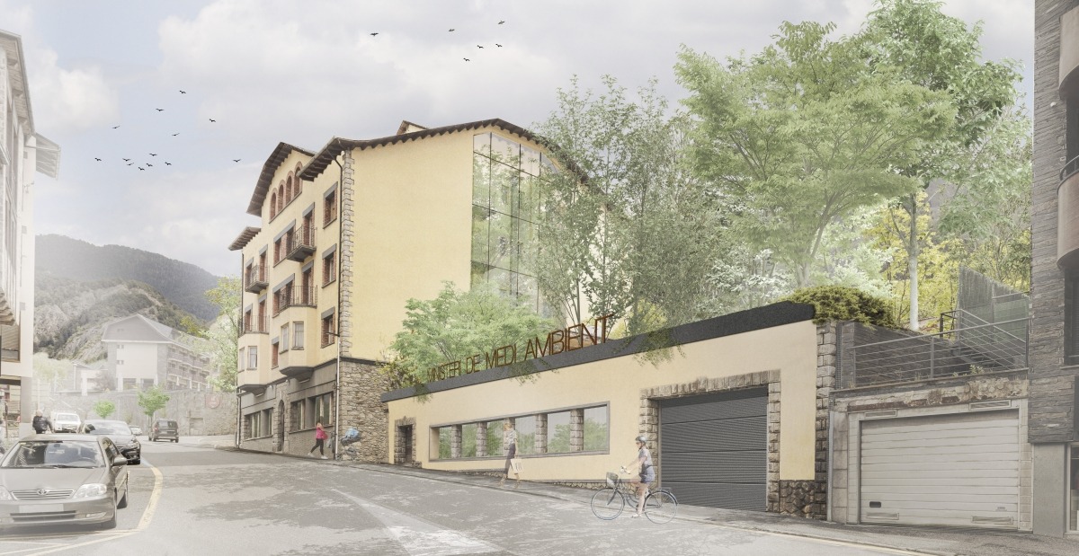 Recreació de com serà l'exterior de l'edifici.