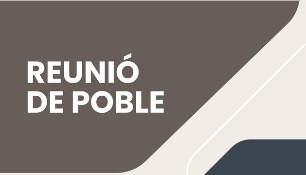 Cartell de reunió de poble de Canillo